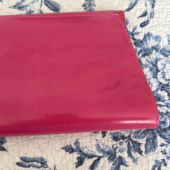 Vintage Mod Pink Goat Leather Clutch - Picture 15 of 16